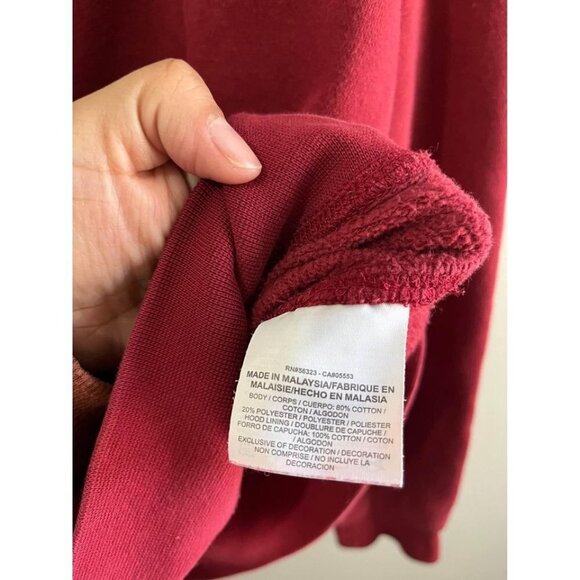 Nike Burgundy Mens Hoodie With Pockets Size Small - Picture 7 of 9